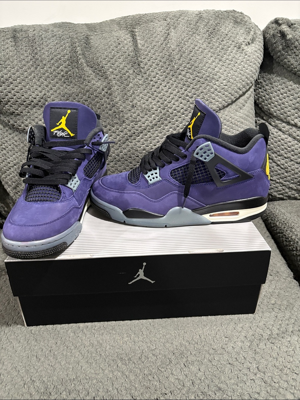 Jordan Air Jordan 4 Retro Black/Imperial Purple - Picture 3 of 9